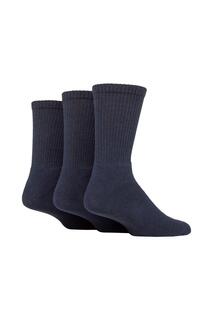 3 пары спортивных носков из 100% переработанного простого хлопка SOCKSHOP TORE, синий