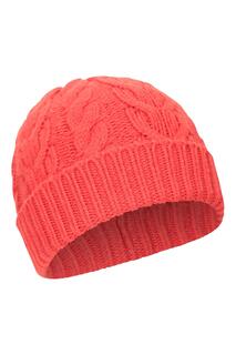Шапка-бини Whitby вязанной вязки Теплая мягкая зимняя шапка Mountain Warehouse, красный