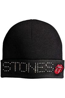 Шапка-бини с камнями The Rolling Stones, черный