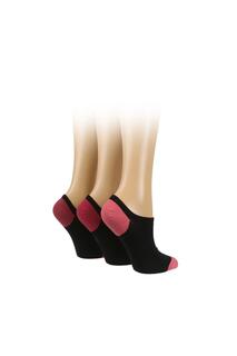 Комплект из 3 пар спортивных носков с высоким содержанием хлопка Pringle, черный