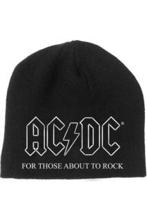 Шапка-бини с принтом на спине для тех, кто собирается сделать рок-музыку AC/DC, черный