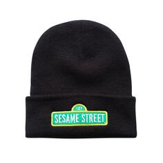 Шапка-бини с ярким знаком Sesame Street, черный