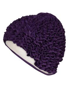 Шапочка для плавания из ткани с оборками Fashy, фиолетовый