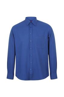 Рабочая рубашка с длинными рукавами, впитывающими влагу Henbury, синий