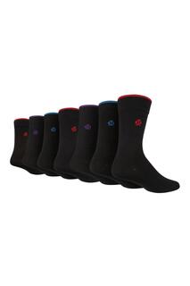 Комплект из 7 пар однотонных носков для экипажа Jeff Banks, черный