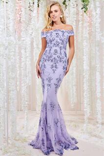 Платье макси с вышивкой пайетками Bardot Goddiva, фиолетовый