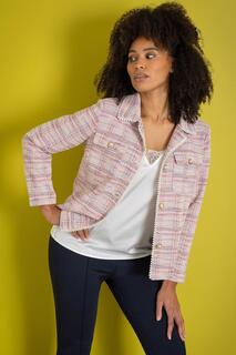 Украшенная блестящая фактурная куртка Klass., розовый Класс