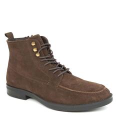 Замшевые кожаные ботинки Ealing на молнии на шнуровке HX London, коричневый