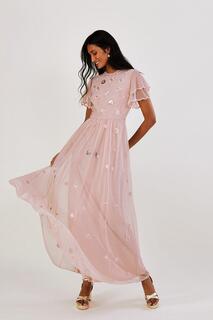 Платье макси с декором &apos;Catherine&apos; Monsoon, розовый
