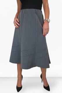 Расклешенная юбка с эластичной талией Paulo Due, серый