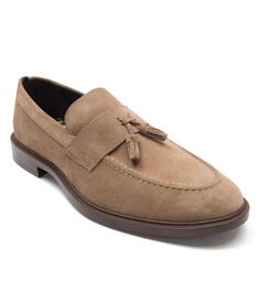 Замшевые кожаные туфли-слипоны &apos;Clayton&apos; в строгом стиле с кисточками Thomas Crick, коричневый