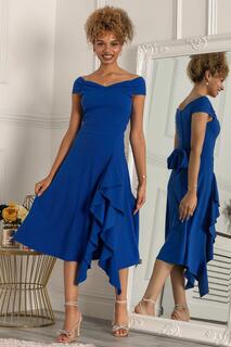Расклешенное платье Desiree с оборками Jolie Moi, синий