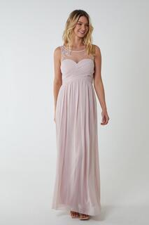 Украшенное платье макси Blue Vanilla, розовый