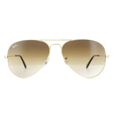 Aviator Золотисто-коричневые солнцезащитные очки Aviator 3025 с градиентом Ray-Ban, золото