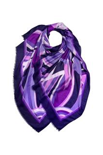 Шарф с абстрактной живописью LL Accessories, фиолетовый