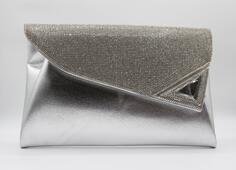 Украшенный клатч-конверт KOKO COUTURE, серебро