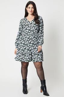 Многоярусное мини-платье Curve Dorothy Perkins, мультиколор