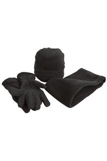 Зимняя шапка, перчатки и утеплитель для шеи Active из флиса Result, черный
