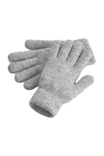 Уютные зимние перчатки в рубчик с манжетами Beechfield, серый Beechfield®