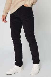 Вельветовые брюки Cordyline с 5 карманами и эластичной тканью Threadbare, черный