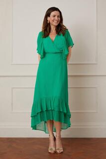 Многоярусное платье мидакси с рюшами Wallis, зеленый