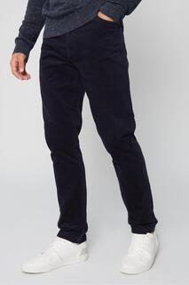 Вельветовые брюки Cordyline с 5 карманами и эластичной тканью Threadbare, синий