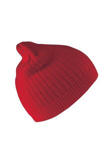 Зимняя шапка-бини из плотного хлопка двойной вязки Result, красный