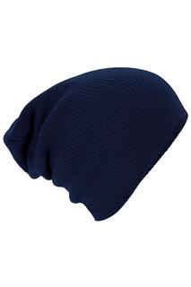 Зимняя шапка-бини с напуском Beechfield, темно-синий Beechfield®