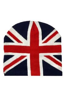 Зимняя шапка-бини с флагом Великобритании и Юнион Джеком Universal Textiles, темно-синий