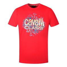 Красная футболка с логотипом Gradien Scales Design Cavalli Class, красный