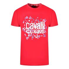 Красная футболка с логотипом Scales Design Cavalli Class, красный