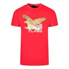 Красная футболка с логотипом Gold Eagle Cavalli Class, красный