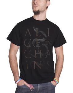 Змеиная футболка Alice In Chains, черный