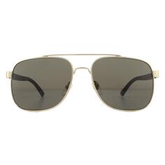 Золотисто-коричневые солнцезащитные очки-авиаторы Gucci, золото