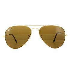 Золотисто-коричневые солнцезащитные очки-авиаторы Ray-Ban, золото