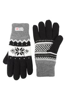 Thinsulate Fairisle Glove Трикотажные зимние теплые перчатки Mountain Warehouse, черный