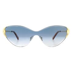 Золотисто-синие солнцезащитные очки «кошачий глаз» с градиентом Chloe, золото