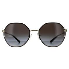 Круглые светло-золотистые черные темно-серые солнцезащитные очки с градиентом Michael Kors, золото