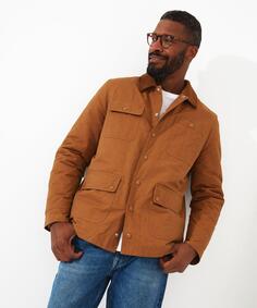Вощеная рабочая куртка с контрастным воротником Joe Browns, коричневый