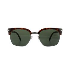 Круглые солнцезащитные очки Havana Green PO3199S Persol, коричневый
