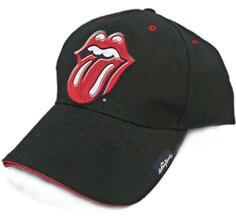 Классическая бейсболка с логотипом и язычком на спине Rolling Stones, черный