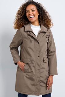 Всепогодное водонепроницаемое пальто на флисовой подкладке Cotton Traders, коричневый