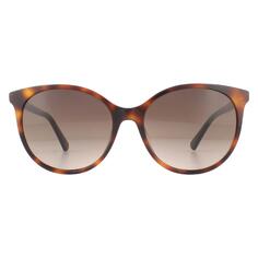 Круглые темные гаванно-коричневые солнцезащитные очки с градиентом Swarovski, коричневый