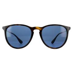 Круглые темно-синие солнцезащитные очки Havana Erika 4171 Ray-Ban, коричневый
