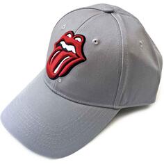 Классическая бейсболка с логотипом и язычком на спине Rolling Stones, серый