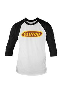 Классическая бейсбольная футболка с длинными рукавами и логотипом Clutch, белый