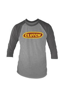 Классическая бейсбольная футболка с длинными рукавами и логотипом Clutch, серый