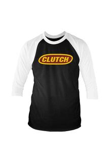 Классическая бейсбольная футболка с длинными рукавами и логотипом Clutch, черный