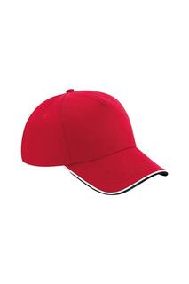Аутентичная пятипанельная кепка с окантовкой Beechfield, красный Beechfield®