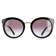 Круглые черные серые солнцезащитные очки с градиентом Dolce &amp; Gabbana, черный